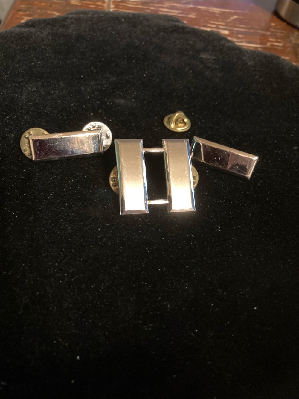 US Military sterling captain rank bars , NS Meyers NY